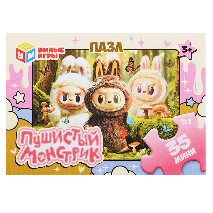Пазлы 35 "Пушистый монстрик"