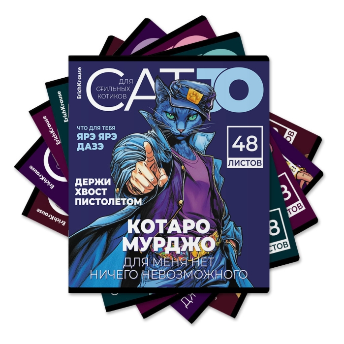 Тетрадь 48л. клетка "CatJo" глянцевая ламинация