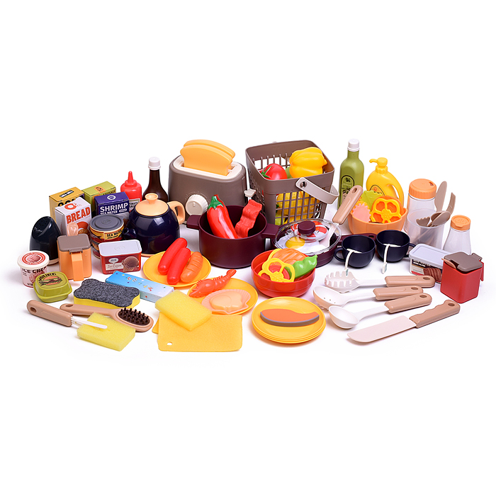 Фото к товару Набор кухня 889-369 "Весёлый поварёнок" с паром (108 предметов) в коробке Набор кухня 889-369 "Весёлый поварёнок" с паром (108 предметов) в коробке