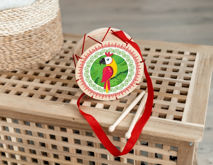 Фото к товару Барабан "Попугай" Барабан "Попугай"