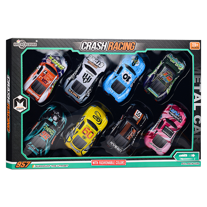 Набор машин KZ957-049 "Дорожная гонка" металл, в коробке
