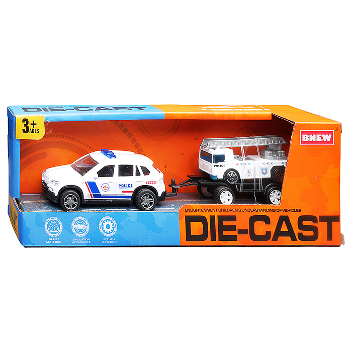 Машина BX-194 "Городская служба полиции" металл, в коробке 