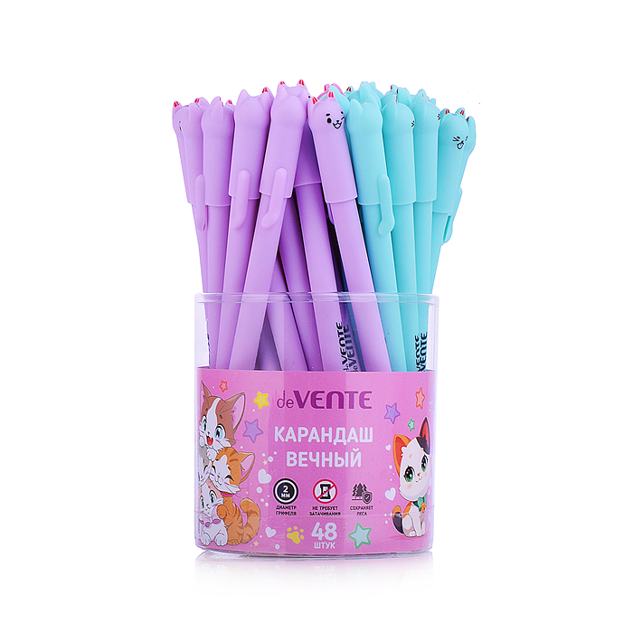 Фото к товару Карандаш вечный "Kitty" пластиковый корпус, колпачок в форме кошечки, диаметр грифеля 2 мм, Карандаш вечный "Kitty" пластиковый корпус, колпачок в форме кошечки, диаметр грифеля 2 мм,