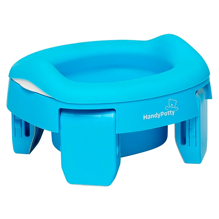 Горшок дорожный HandyPotty 3 в 1 голубой и вкладка голубая Горшок дорожный HandyPotty 3 в 1 голубой и вкладка голубая