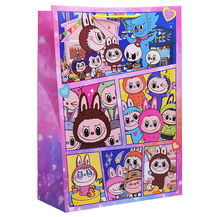 Фото к товару Пакет "Веселый монстрик" XL, 33,5х45х10 см, Пакет "Веселый монстрик" XL, 33,5х45х10 см,