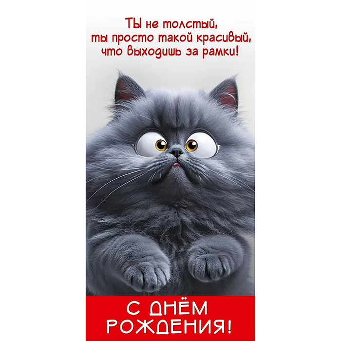 Конверт для денег "С Днём рождения! Ты не толстый..."