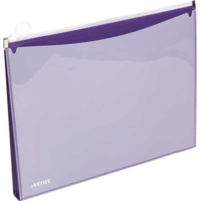 Папка на молнии с карманом "Marandi" A4 (320x245х25 мм) полипропилен 180 мкм, с карманом, лаванда