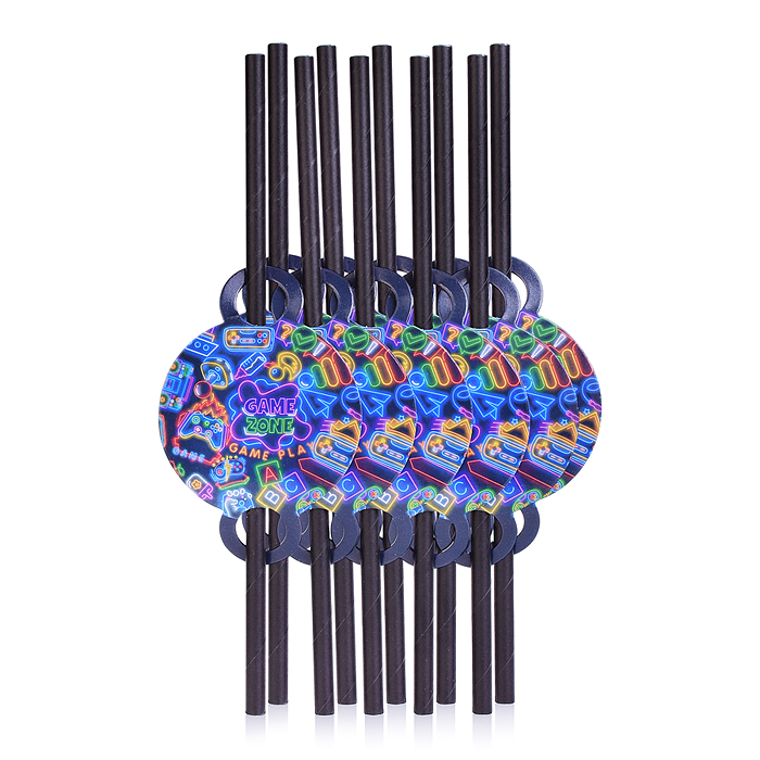 Фото к товару Набор посуды одноразовой 00-7478 "Game zone" трубочки (10 шт.) Набор посуды одноразовой 00-7478 "Game zone" трубочки (10 шт.)