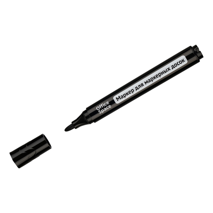 Маркер для белых досок "Bullet" черный, пулевидный, 2,5мм 