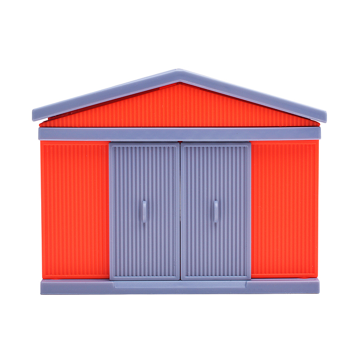 Модель пластик "Синий трактор" Гараж с коровой и овцой 