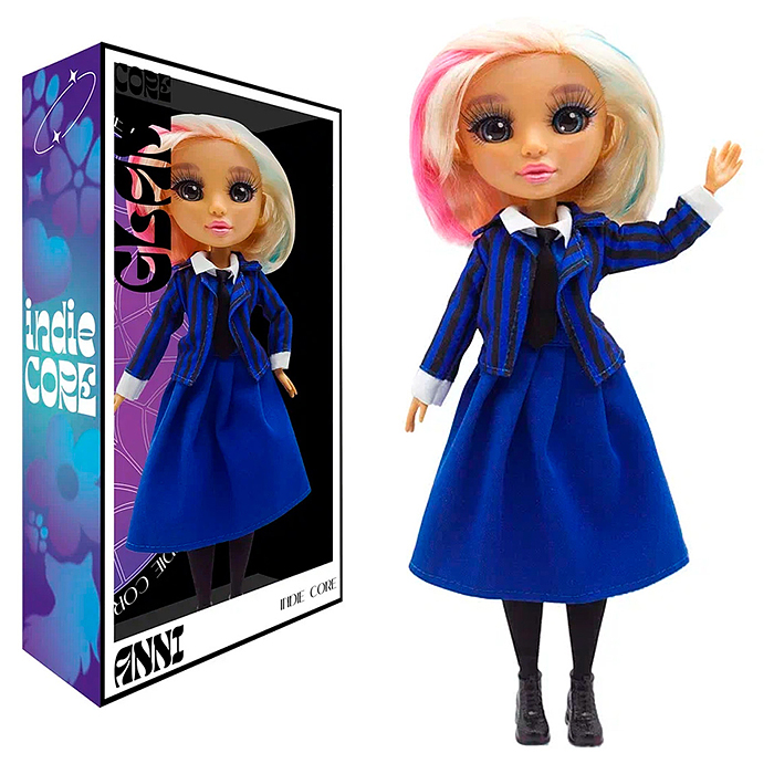 Модная кукла коллекция Glam Core, Энни Indie Core, в школьной форме, 27см, Модная кукла коллекция Glam Core, Энни Indie Core, в школьной форме, 27см,