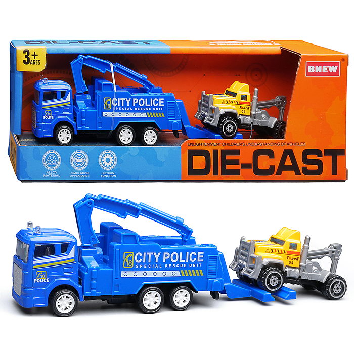 Машина BX-193 "Эвакуатор полицейский" металл, в коробке Машина BX-193 "Эвакуатор полицейский" металл, в коробке