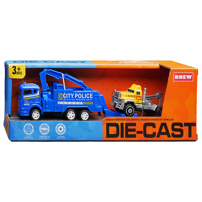 Фото к товару Машина BX-193 "Эвакуатор полицейский" металл, в коробке Машина BX-193 "Эвакуатор полицейский" металл, в коробке