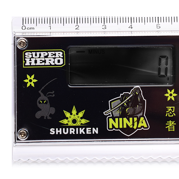 Фото к товару Калькулятор-линейка "SuperHero" 159x54x8 мм, для младших классов, 8 разрядный, работа с пам Калькулятор-линейка "SuperHero" 159x54x8 мм, для младших классов, 8 разрядный, работа с пам