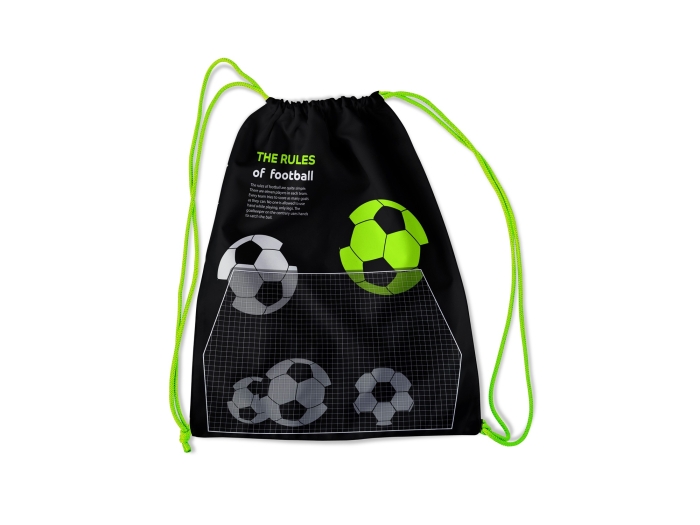 Мешок для обуви "Футбол" 1 отделение, 370х470мм, петля для подвеса, полиэстер, 210 ден