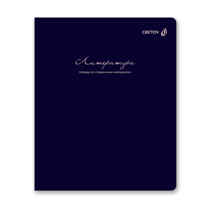 Тетрадь 48л. линия "Лёгким почерком" Литература, на скобе,софт-тач ламинация