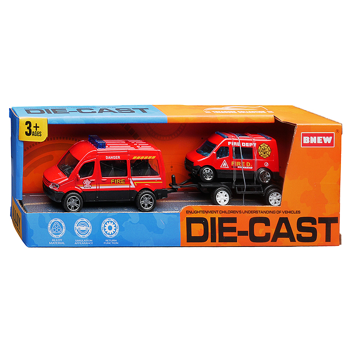 Машина BX-198 "Пожарная служба" металл, вкоробке