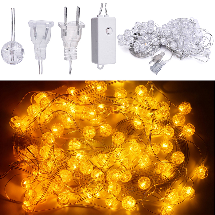 Электрогирлянда интерьерная "Шарики", цвет белый теплый Электрогирлянда интерьерная "Шарики", цвет белый теплый