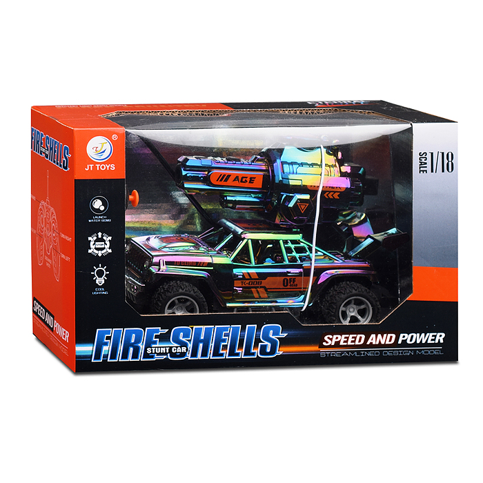 Фото к товару Машина JT698 "Fire shells" р/у, 27 MHz, в коробке Машина JT698 "Fire shells" р/у, 27 MHz, в коробке