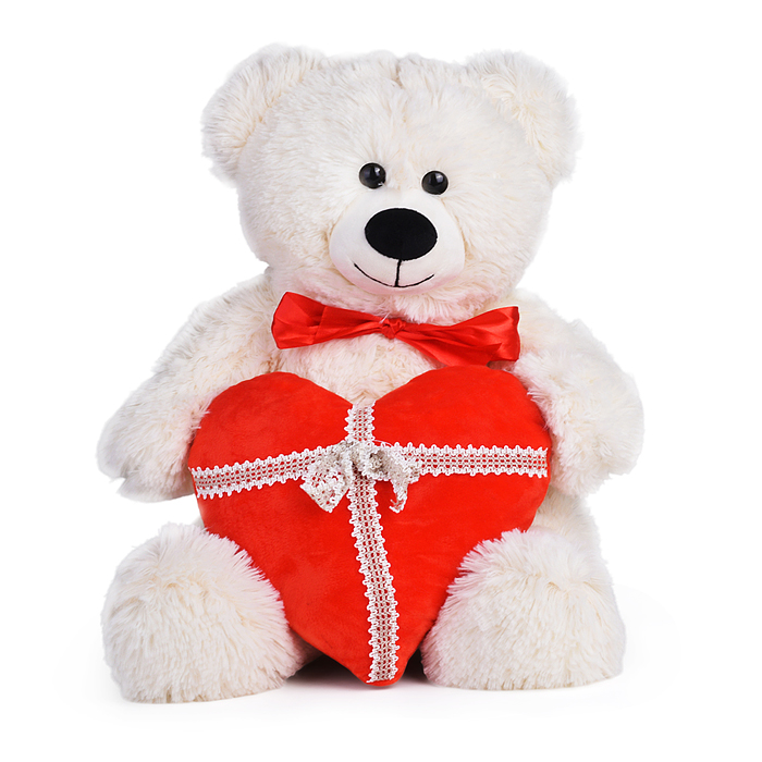 Медведь Мартин В65 молочный с сердцем 