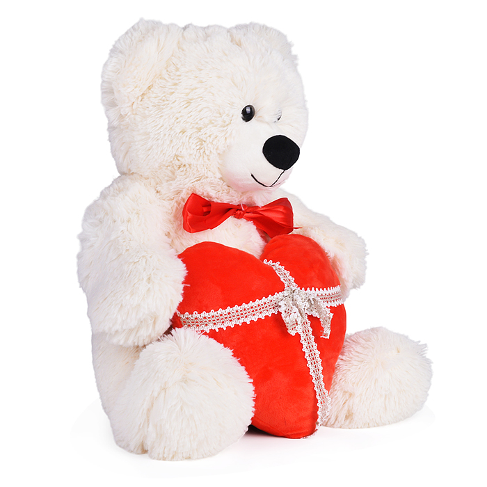 Медведь Мартин В65 молочный с сердцем 