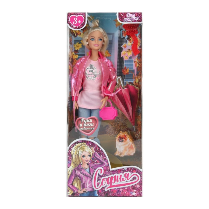 Кукла 29см София, руки и ноги сгиб., кор 