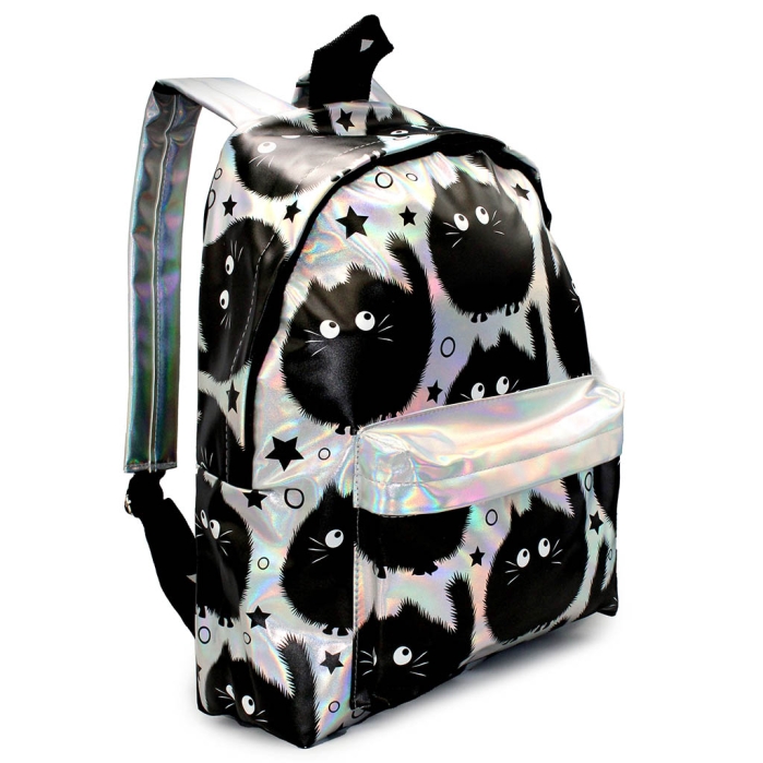 Рюкзак мягкий "Коты-пушистики" на кожзаме,1 отделение на молнии с подкладкой