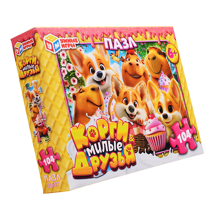 Пазлы 104 "Корги и Милые друзья"