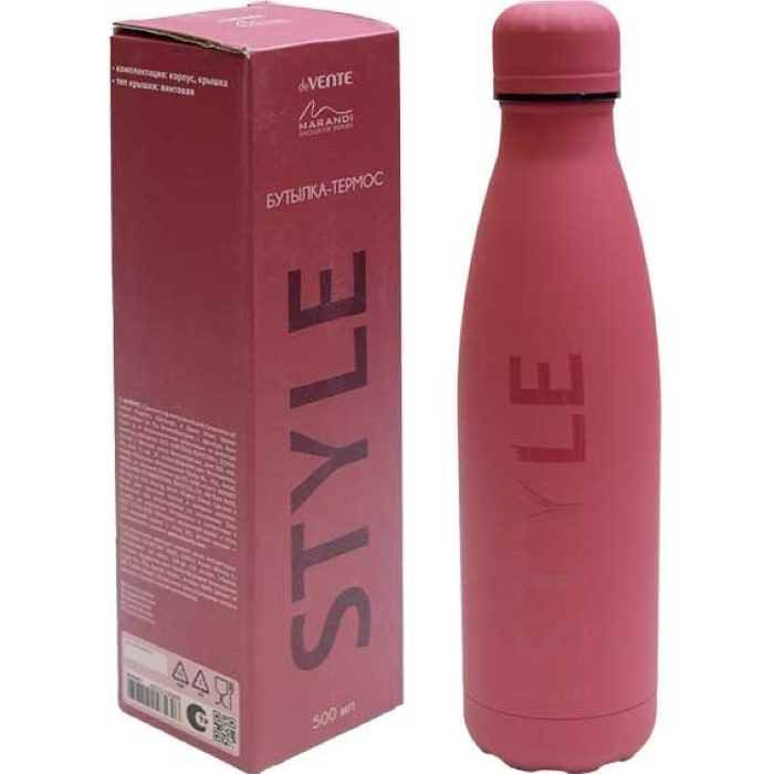 Бутылка-термос "Marandi" 500 мл, 26,3x7,6x7,6 см, 8-12 часов, нержавеющая сталь, с герметич Бутылка-термос "Marandi" 500 мл, 26,3x7,6x7,6 см, 8-12 часов, нержавеющая сталь, с герметич