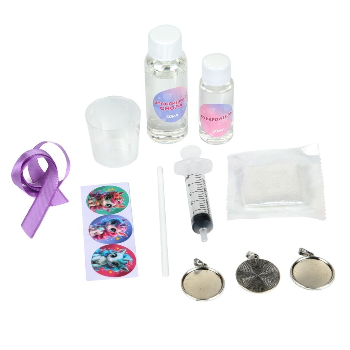 Фото к товару Набор для создания украшений из эпоксидной смолы "Единорог" 15х16х5см. Набор для создания украшений из эпоксидной смолы "Единорог" 15х16х5см.