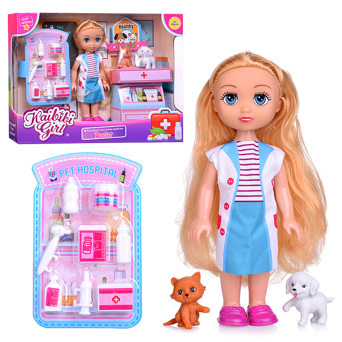 Кукла BLD378-1 "Ветеринар" с аксессуарами, в коробке Кукла BLD378-1 "Ветеринар" с аксессуарами, в коробке