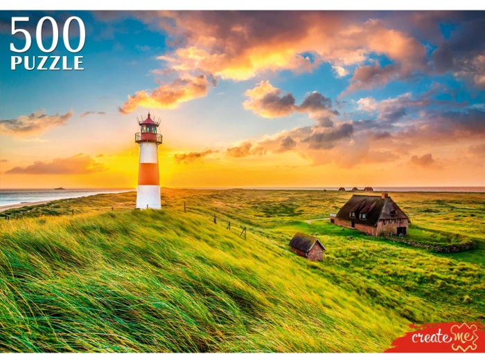 Пазлы 500 "Маяк на закате"