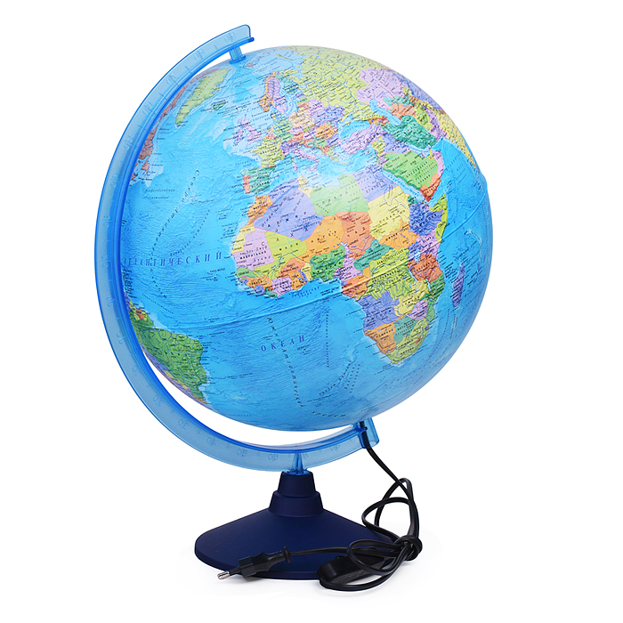 Фото к товару Глобус Земли политический 320 мм с подсветкой Классик Евро Глобус Земли политический 320 мм с подсветкой Классик Евро