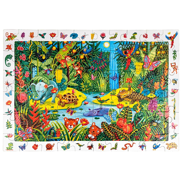 Фото к товару IQ Пазл с развивающей игрой 60 "Яркие джунгли" 4+ IQ Пазл с развивающей игрой 60 "Яркие джунгли" 4+