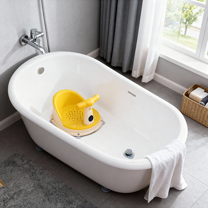 Фото к товару Детский стульчик - сиденье с термометром (желтый) Детский стульчик - сиденье с термометром (желтый)