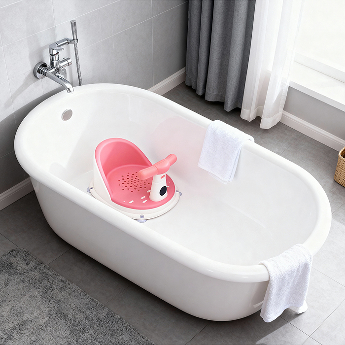 Фото к товару Детский стульчик - сиденье с термометром (розовый) Детский стульчик - сиденье с термометром (розовый)