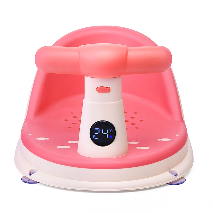 Фото к товару Детский стульчик - сиденье с термометром (розовый) Детский стульчик - сиденье с термометром (розовый)