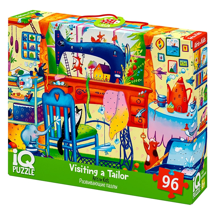 IQ Пазл с развивающей игрой 96 "В гостях у портного. Visiting a Tailor" 6+ (new) IQ Пазл с развивающей игрой 96 "В гостях у портного. Visiting a Tailor" 6+ (new)
