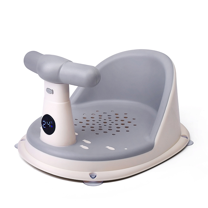 Фото к товару Детский стульчик - сиденье с термометром (серый) Детский стульчик - сиденье с термометром (серый)