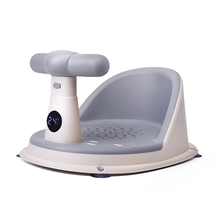 Фото к товару Детский стульчик - сиденье с термометром (серый) Детский стульчик - сиденье с термометром (серый)