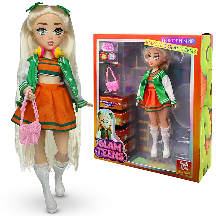 Модная кукла коллекция Glam Teens Рокси с аксессуарами, 25 см, Модная кукла коллекция Glam Teens Рокси с аксессуарами, 25 см,