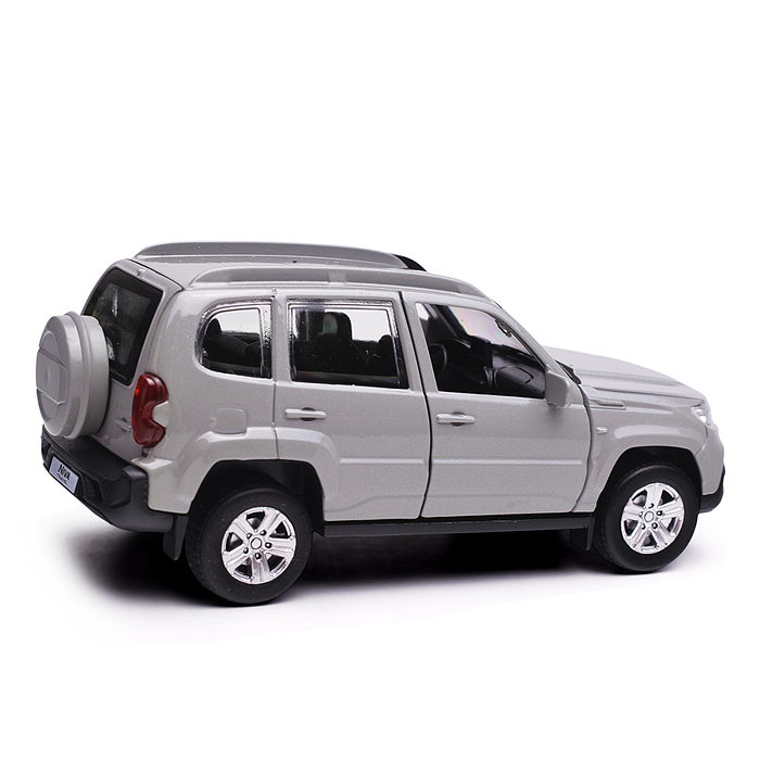 Машина металл LADA Niva travel 12 см, (двери, серый) инерц, в коробке