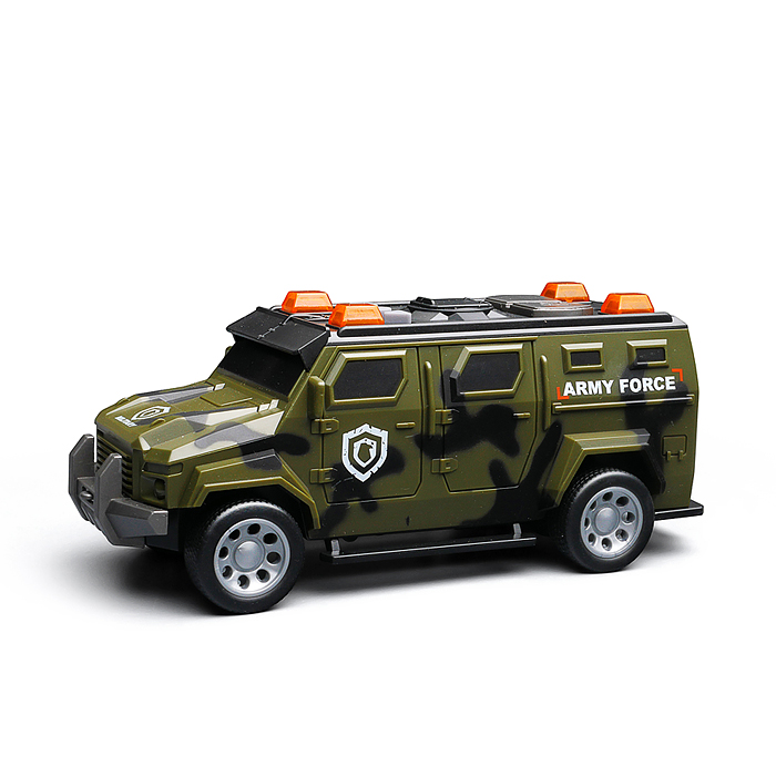 Машина WY1133C "Армейский броневик" 1:32 (свет, звук) в коробке