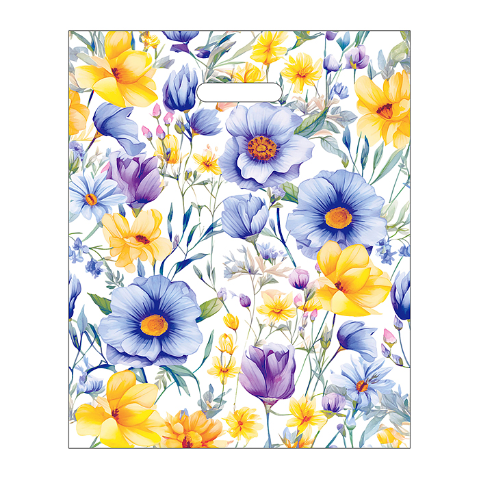 Пакет ПЭ с вырубной ручкой 36х43+3см (35) (Цветник) 