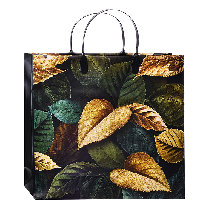 Пакет "Магия листьев" мягкий пластик (300х300х140)