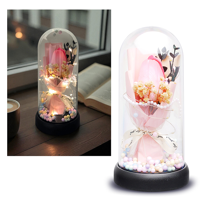 Светильник H04 "Тюльпан" в коробке (розовый) в пакете Светильник H04 "Тюльпан" в коробке (розовый) в пакете