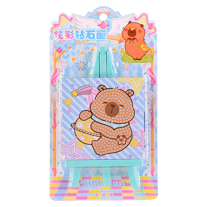 Фото к товару Мозаика алмазная 00-7592 "Милая капибара" 21.5*12см Мозаика алмазная 00-7592 "Милая капибара" 21.5*12см