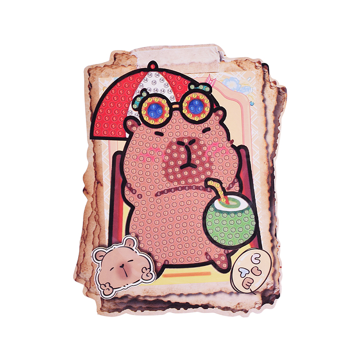 Мозаика алмазная 00-7608 "Такая разная капибара" 10*13см