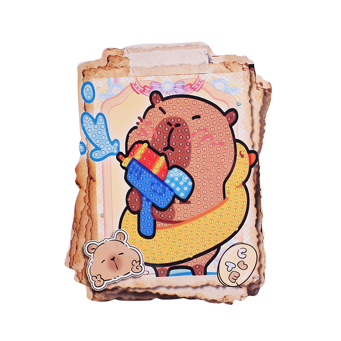 Мозаика алмазная 00-7608 "Такая разная капибара" 10*13см