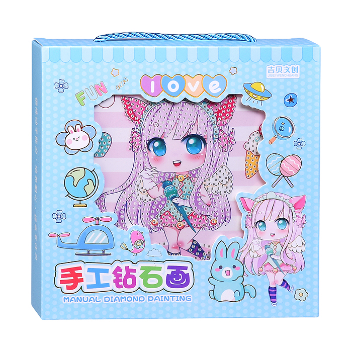 Мозаика алмазная 00-7606 "Мультяшная девочка" 17.7*17.7см